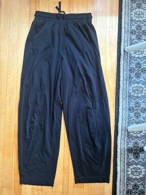 Zara Black Drawstring Barrel Jogger Pants
